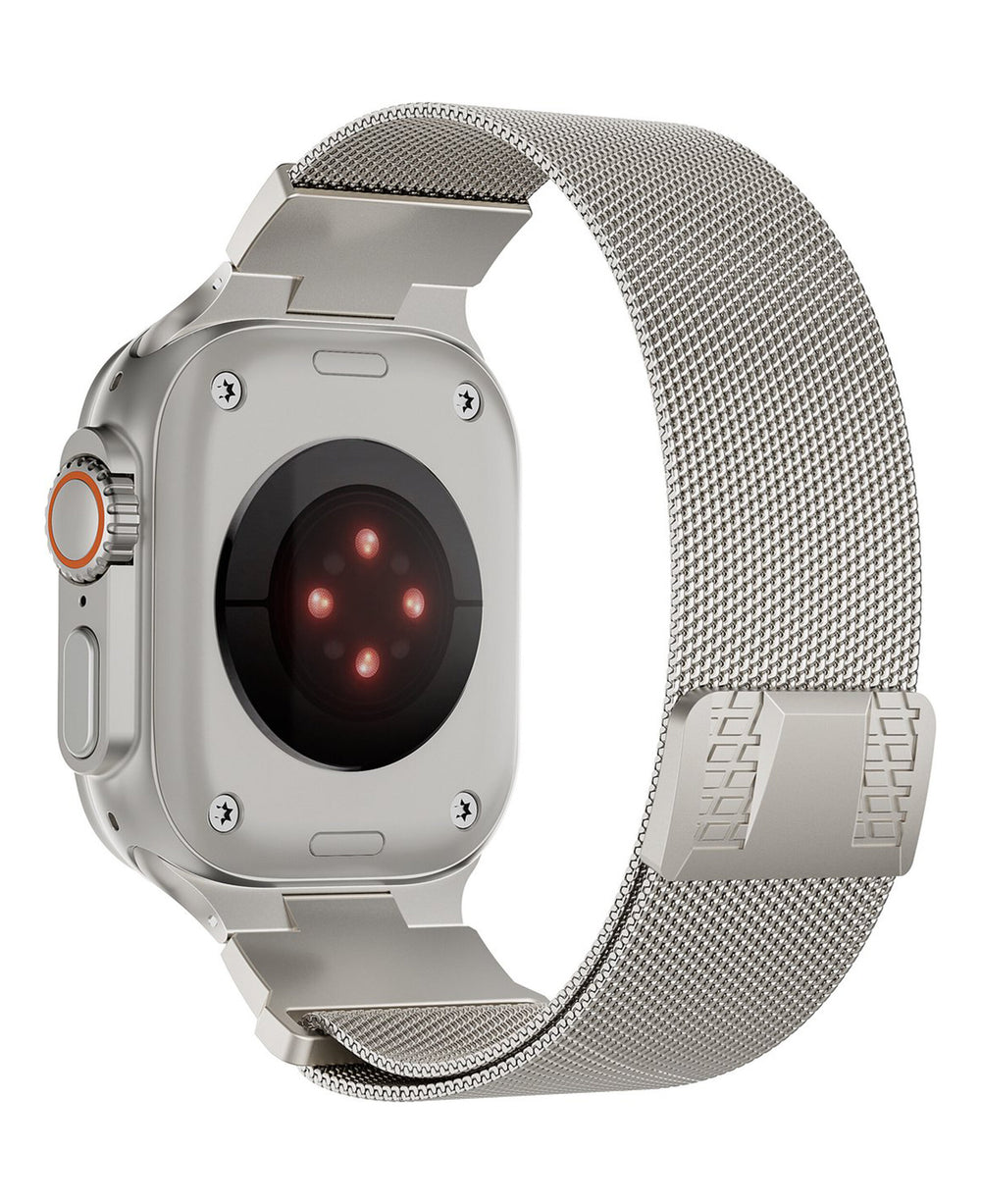 Apple Watch Uyumlu Metal Paslanmaz Celik Royal Milano Loop Kordon - Strapg