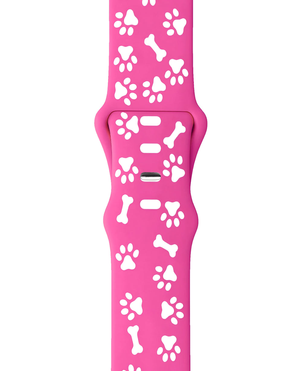 Apple Watch Uyumlu Pati Desenli Pawsense Silikon Loop Kordon - Strapg