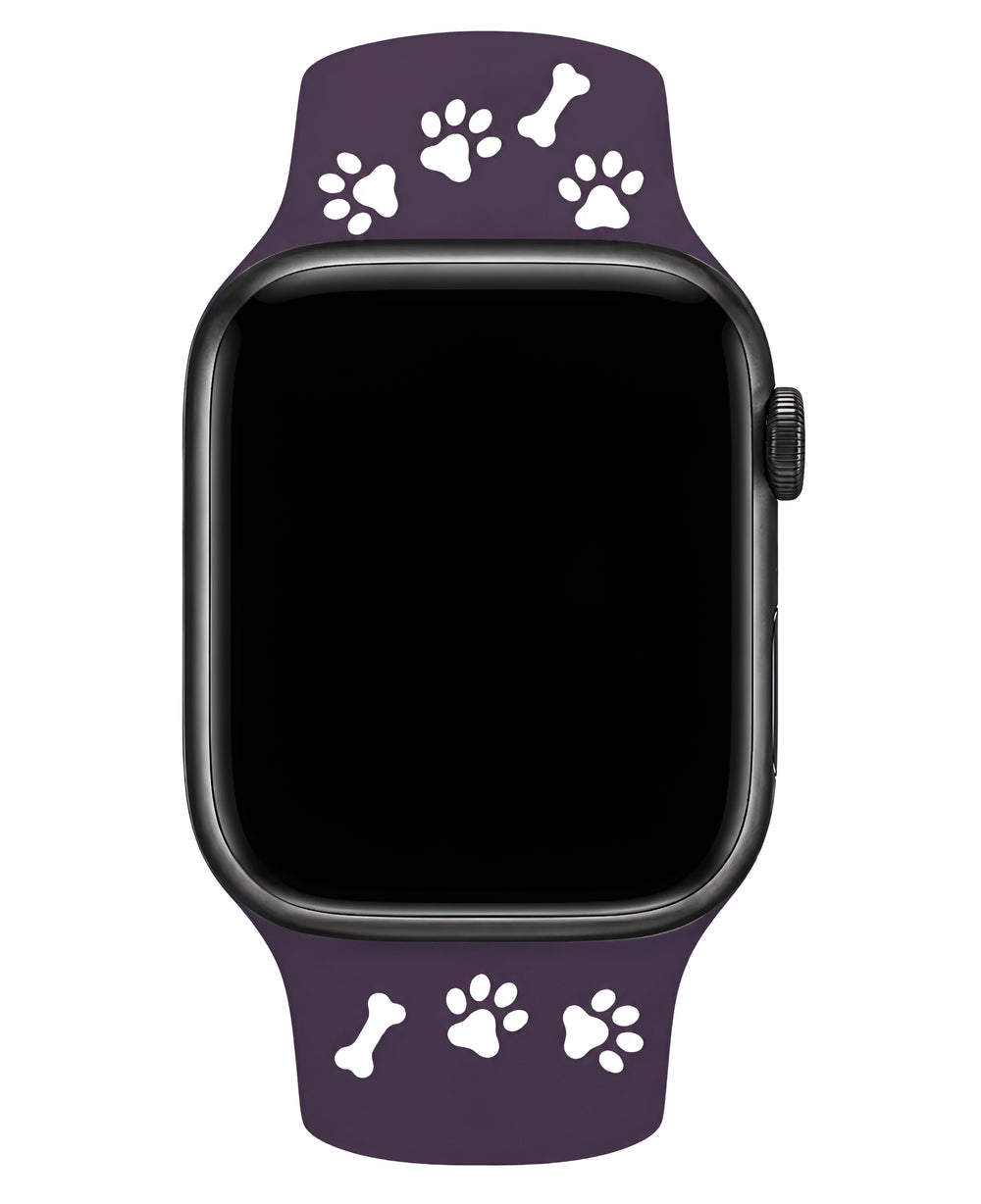 Apple Watch Uyumlu Pati Desenli Pawsense Silikon Loop Kordon - Strapg
