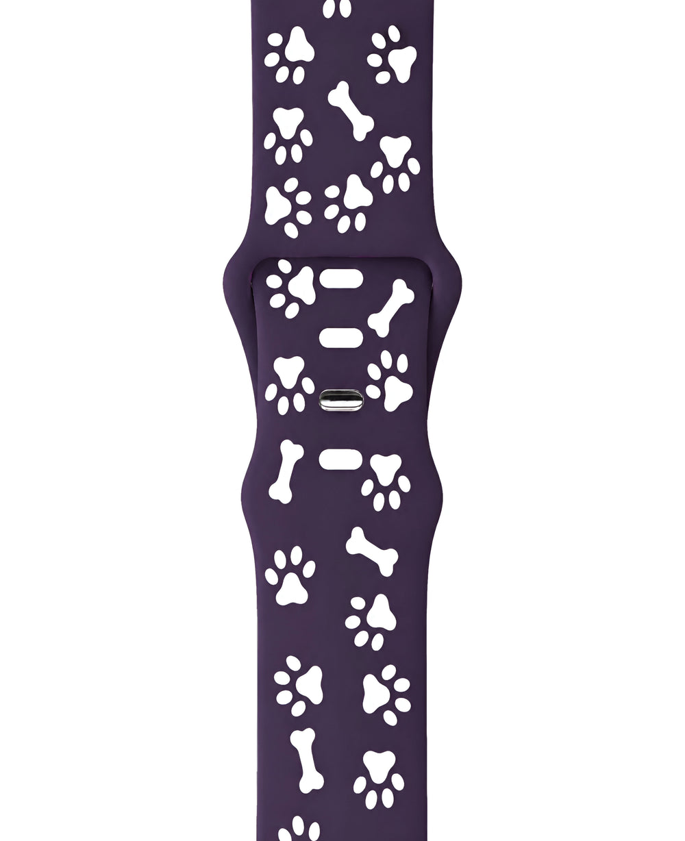 Apple Watch Uyumlu Pati Desenli Pawsense Silikon Loop Kordon - Strapg