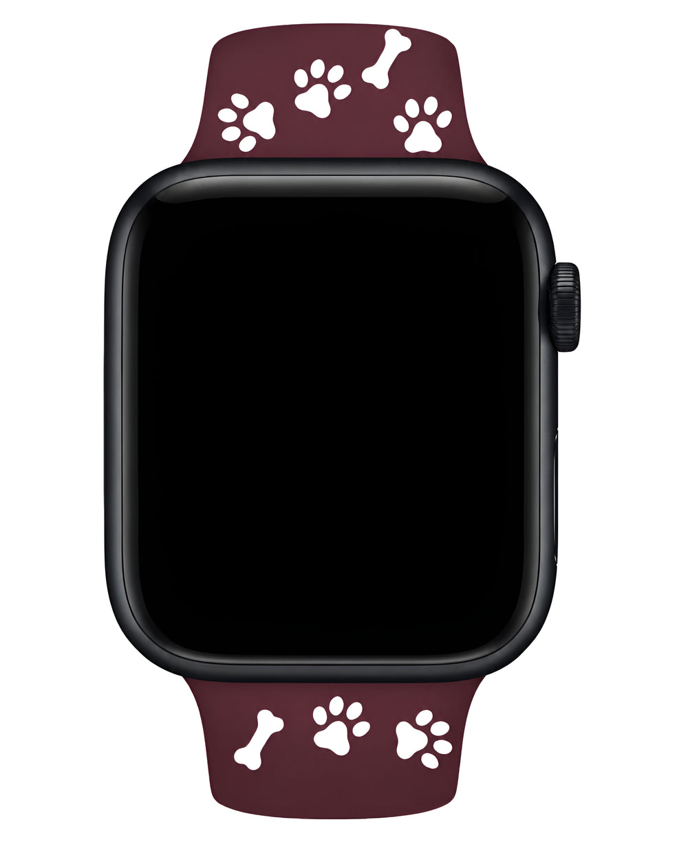 Apple Watch Uyumlu Pati Desenli Pawsense Silikon Loop Kordon - Strapg