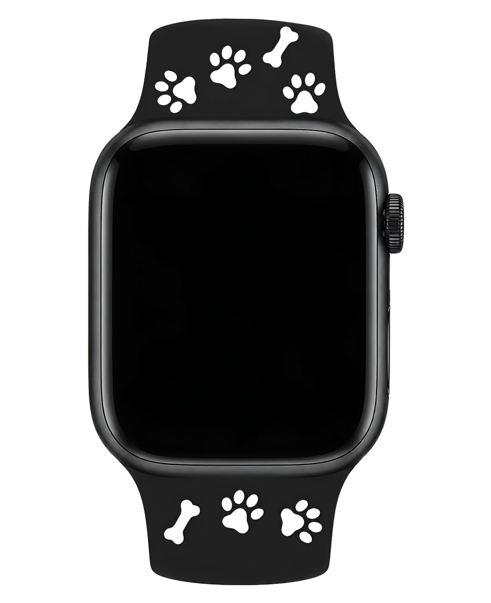 Apple Watch Uyumlu Pati Desenli Pawsense Silikon Loop Kordon - Strapg