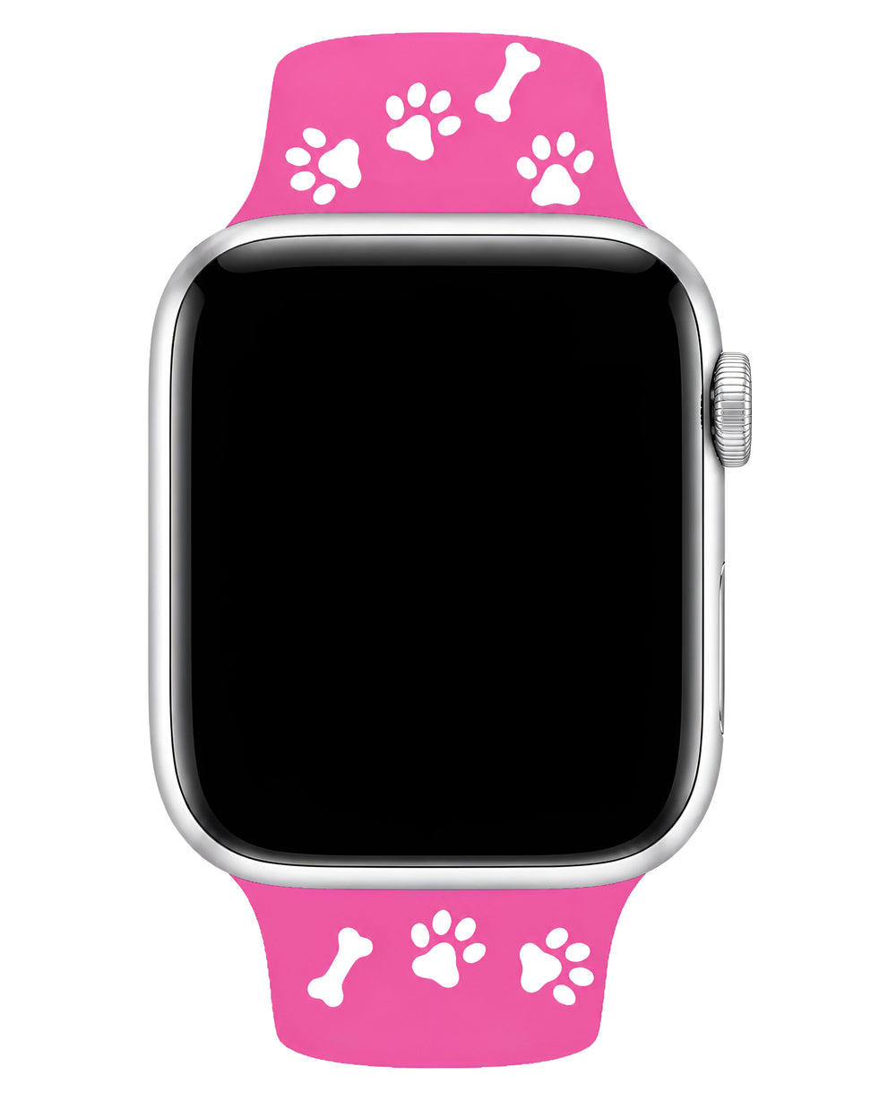 Apple Watch Uyumlu Pati Desenli Pawsense Silikon Loop Kordon - Strapg