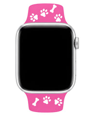 Apple Watch Uyumlu Pati Desenli Pawsense Silikon Loop Kordon - Strapg
