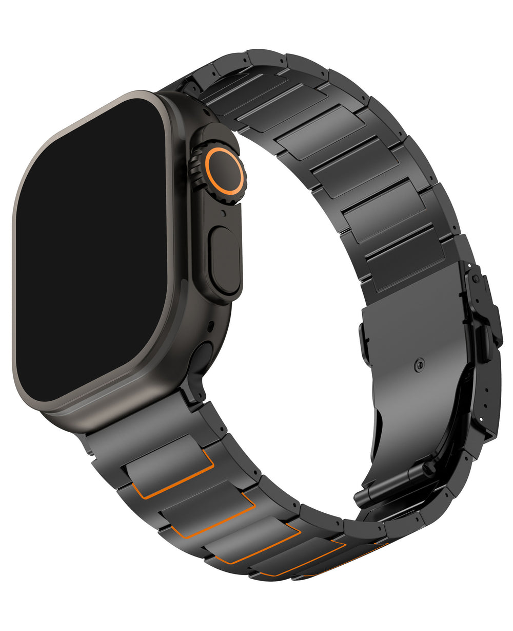 Apple Watch Uyumlu Titanyum Tokalı Reac Loop Kordon - Titanyum Siyah - Strapg