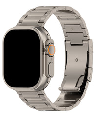 Apple Watch Uyumlu Tokalı Titanyum Crest Loop Kordon - Titanyum Gri - Strapg