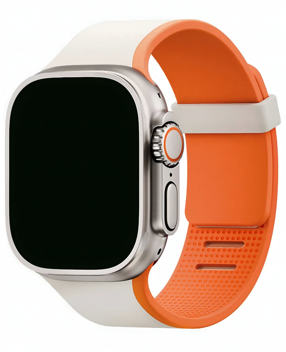 Apple Watch Uyumlu Uniq Revix IV Reversible Manyetik Kordon - Turuncu - Strapg