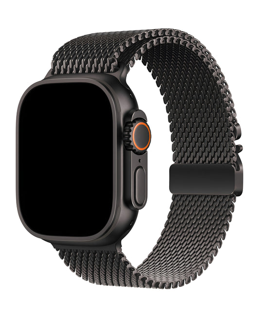 Apple Watch Uyumlu Metal Hasır Paslanmaz Çelik Amares Loop Kordon