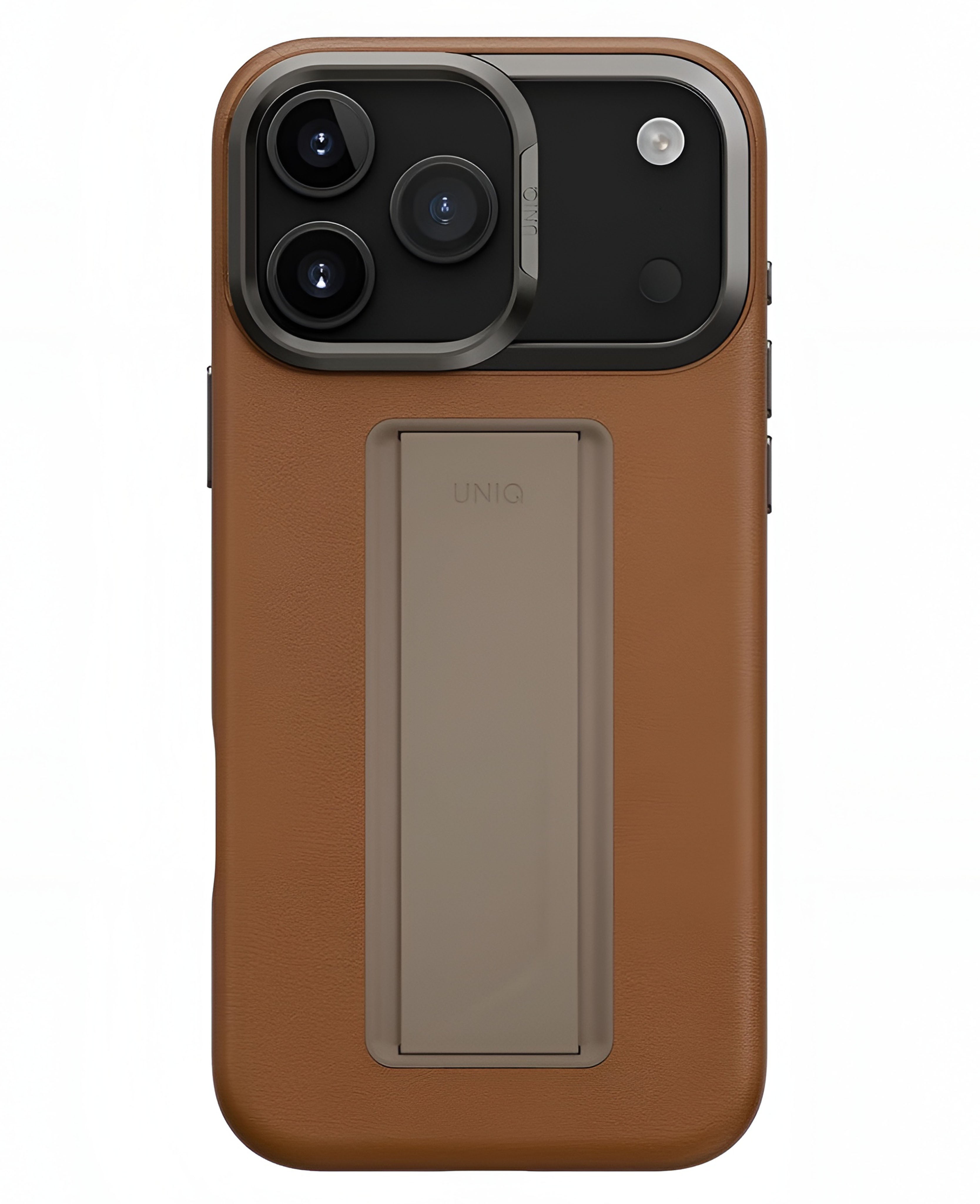 Uniq iPhone 17 Pro Max Uyumlu Heldro Pro Magsafe Standlı Vegan Deri Kılıf