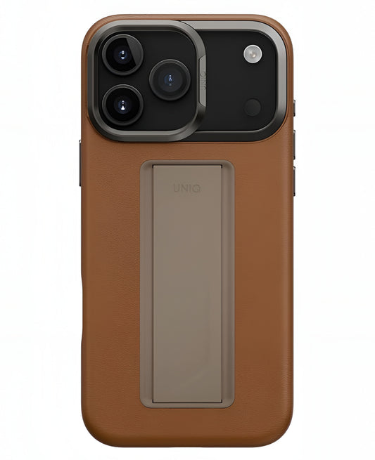 Uniq iPhone 17 Pro Uyumlu Heldro Pro Magsafe Standlı Vegan Deri Kılıf