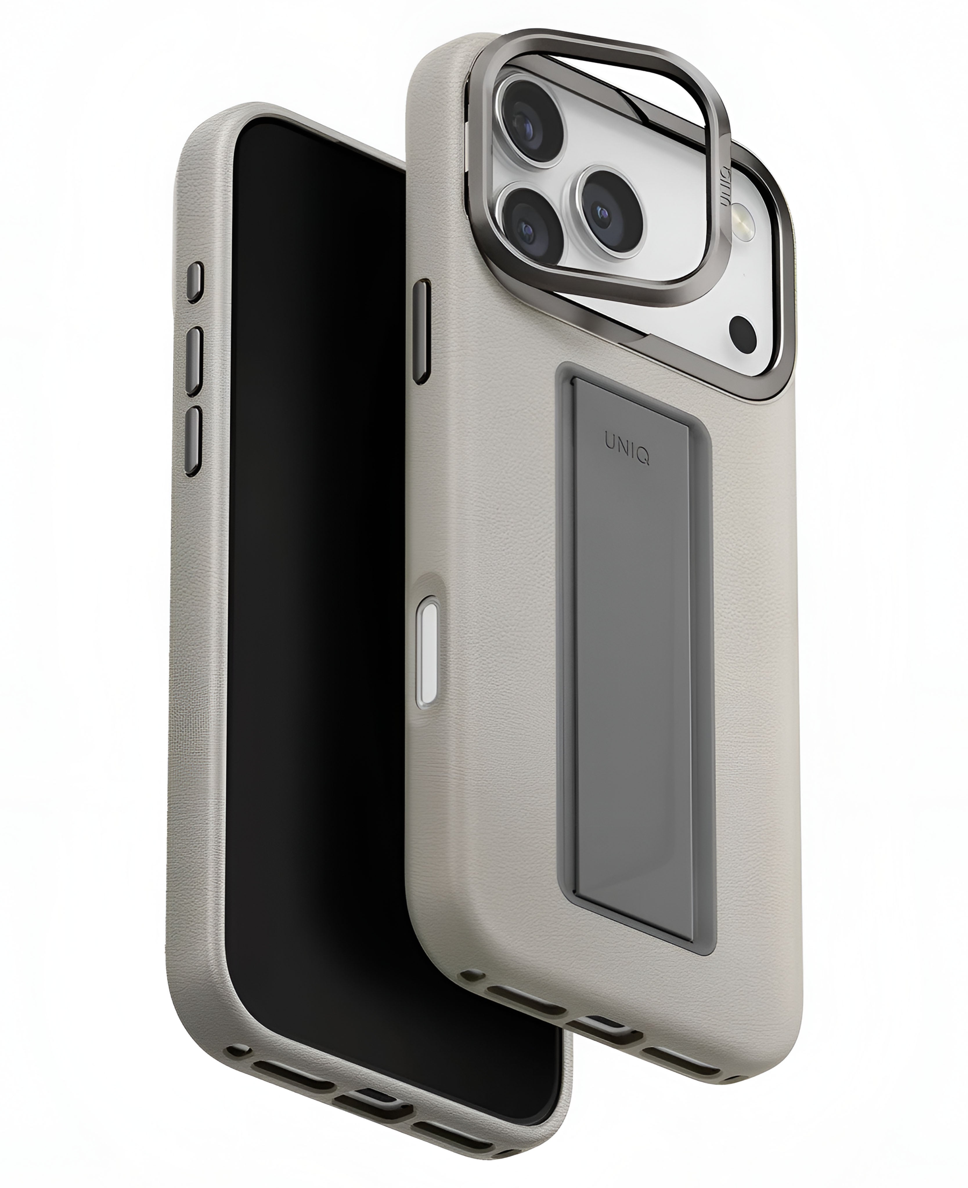 Uniq iPhone 17 Pro Uyumlu Heldro Pro Magsafe Standlı Vegan Deri Kılıf