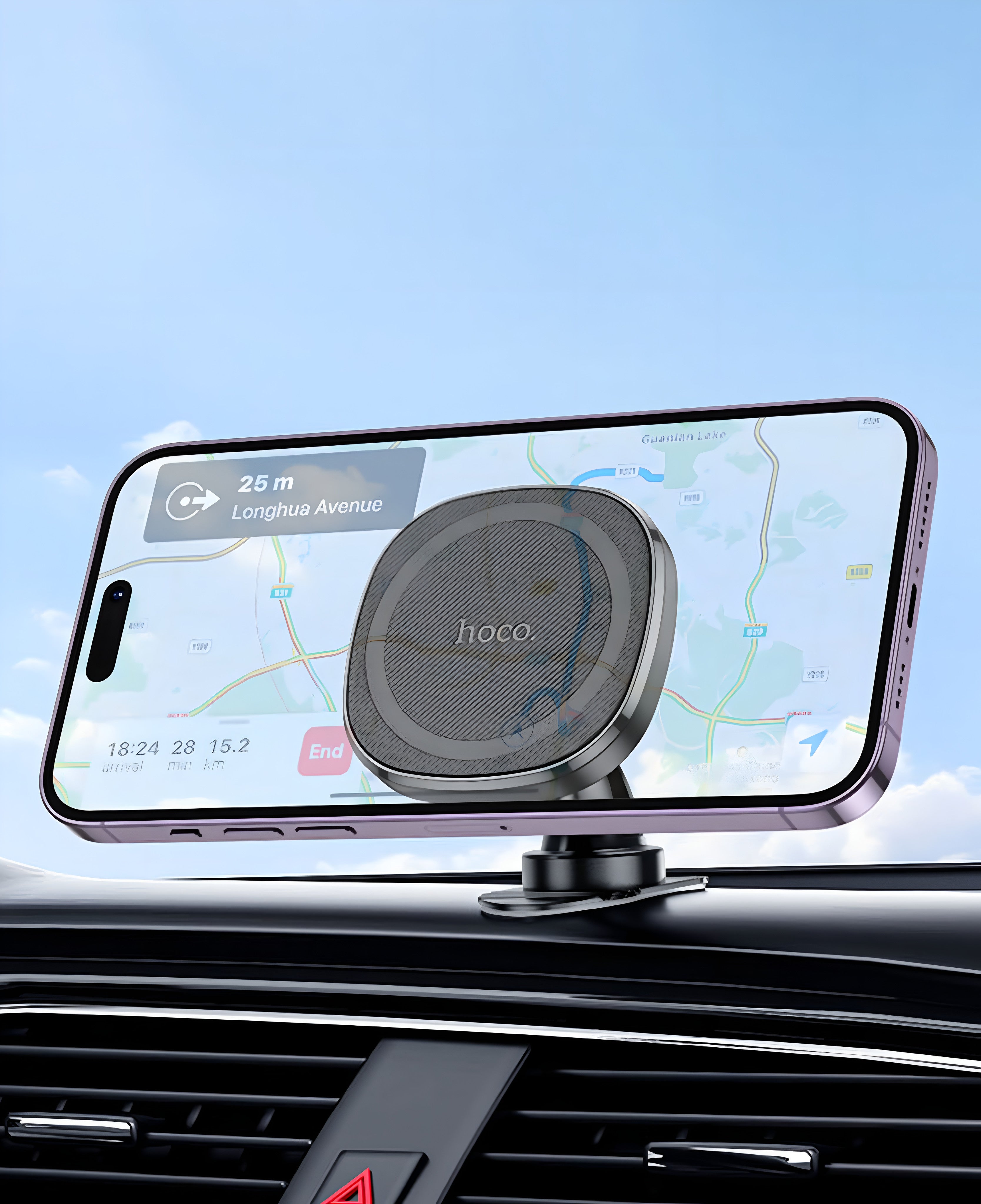 Hoco H35 Cheetah Yapışkanlı Manyetik Magsafe Araç Telefon Tutucu