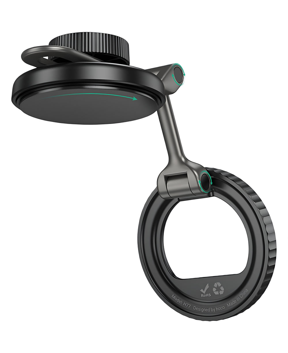 Hoco H77 Yapışkanlı Katlanabilir 360 Dönebilen Manyetik Magsafe Araç Tutucu - Strapg
