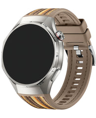 Huawei GT 7 Pro / GT 6 Pro / GT 5 Pro 46mm Uyumlu Tokalı Silikon Kumaş Kordon
