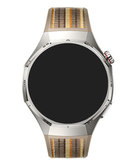 Huawei GT 7 Pro / GT 6 Pro / GT 5 Pro 46mm Uyumlu Tokalı Silikon Kumaş Kordon