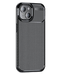 iPhone 13 Uyumlu Karbon Silikon Kılıf - Siyah - Strapg
