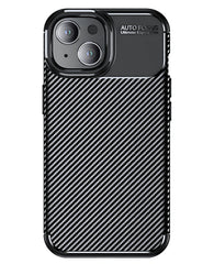 iPhone 13 Uyumlu Karbon Silikon Kılıf - Siyah - Strapg