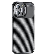 iPhone 14 Pro Max Uyumlu Karbon Silikon Kılıf - Siyah - Strapg