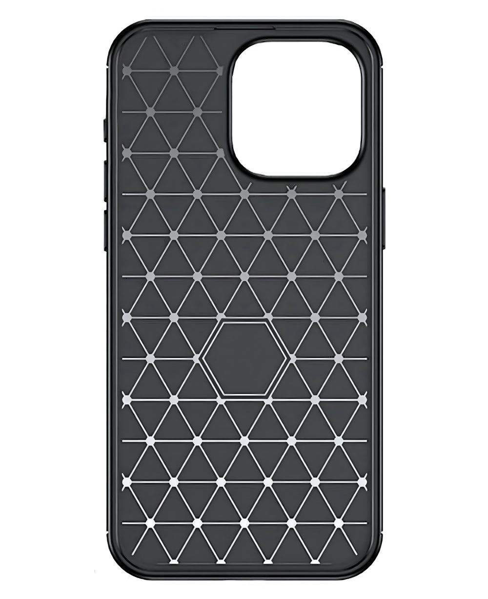 iPhone 14 Pro Max Uyumlu Karbon Silikon Kılıf - Siyah - Strapg