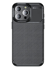 iPhone 15 Pro Max Uyumlu Karbon Silikon Kılıf - Siyah - Strapg