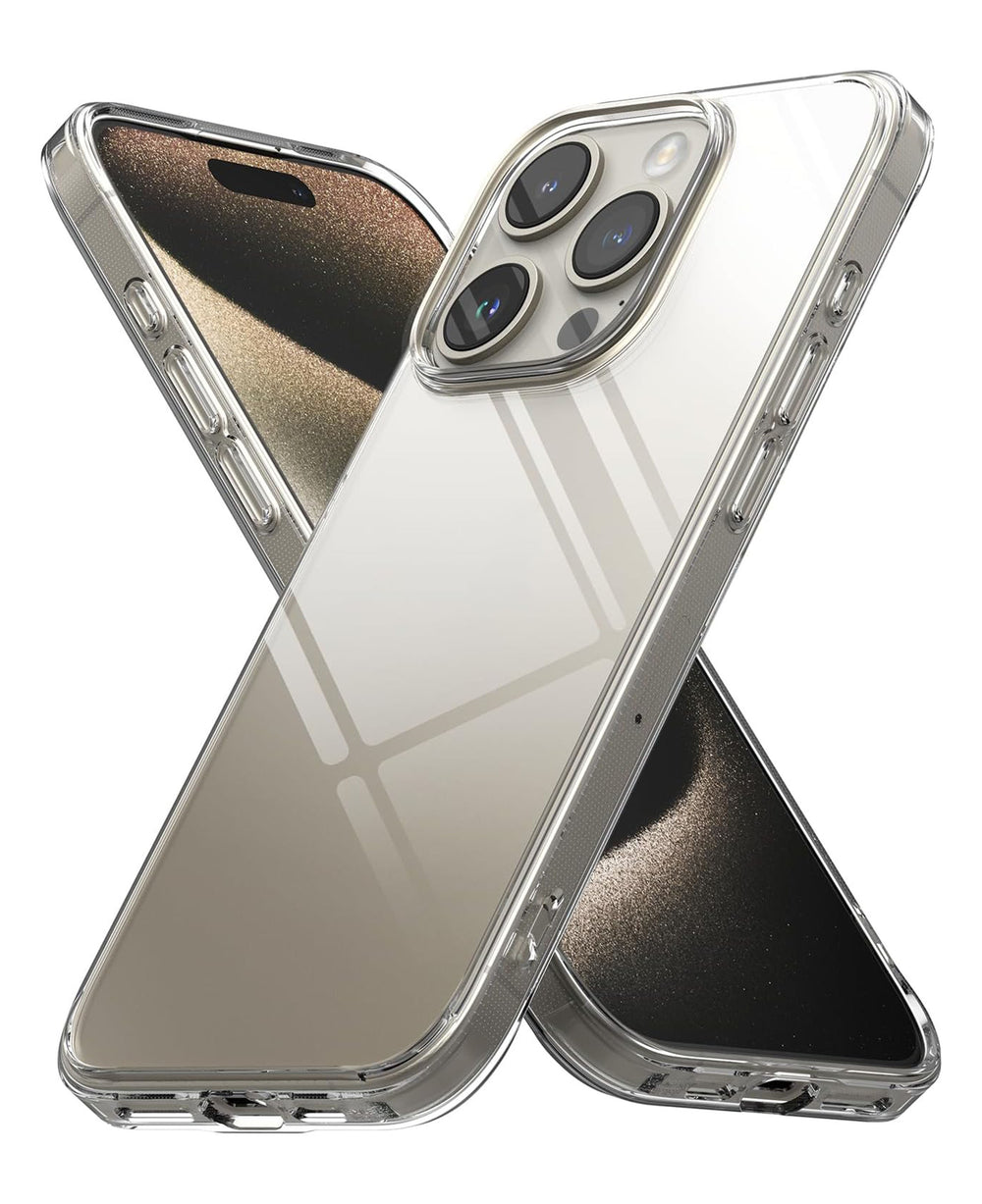 iPhone 15 Pro Max Uyumlu Sararmaz Sert Şeffaf Kılıf - Şeffaf - Strapg