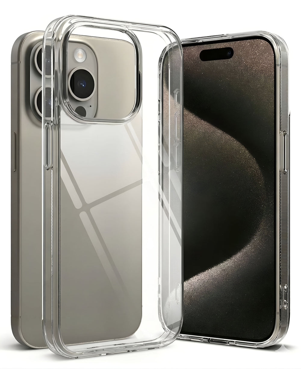 iPhone 15 Pro Max Uyumlu Sararmaz Sert Şeffaf Kılıf - Şeffaf - Strapg