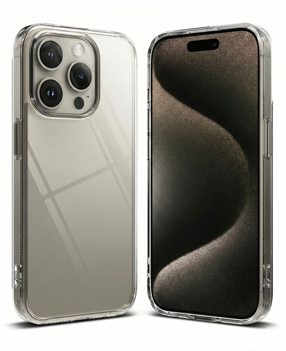iPhone 15 Pro Max Uyumlu Sararmaz Sert Şeffaf Kılıf - Şeffaf - Strapg