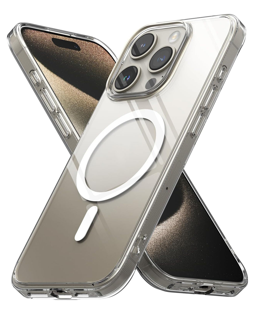 iPhone 15 Pro Max Uyumlu Sararmaz Sert Şeffaf Magsafe Kılıf - Şeffaf - Strapg