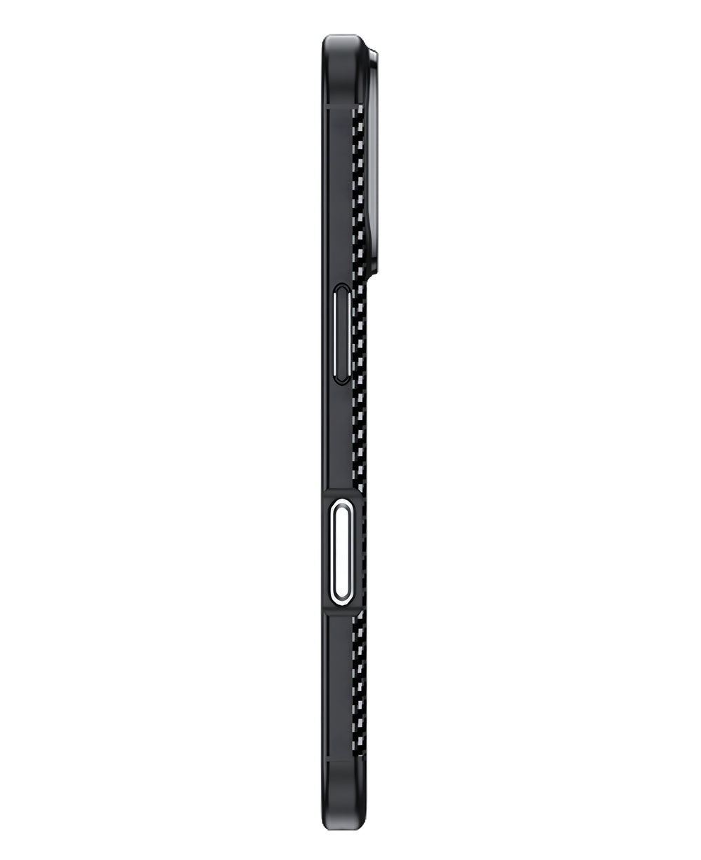 iPhone 16 Plus Uyumlu Karbon Silikon Kılıf - Siyah - Strapg