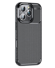 iPhone 16 Pro Max Uyumlu Karbon Silikon Kılıf - Siyah - Strapg