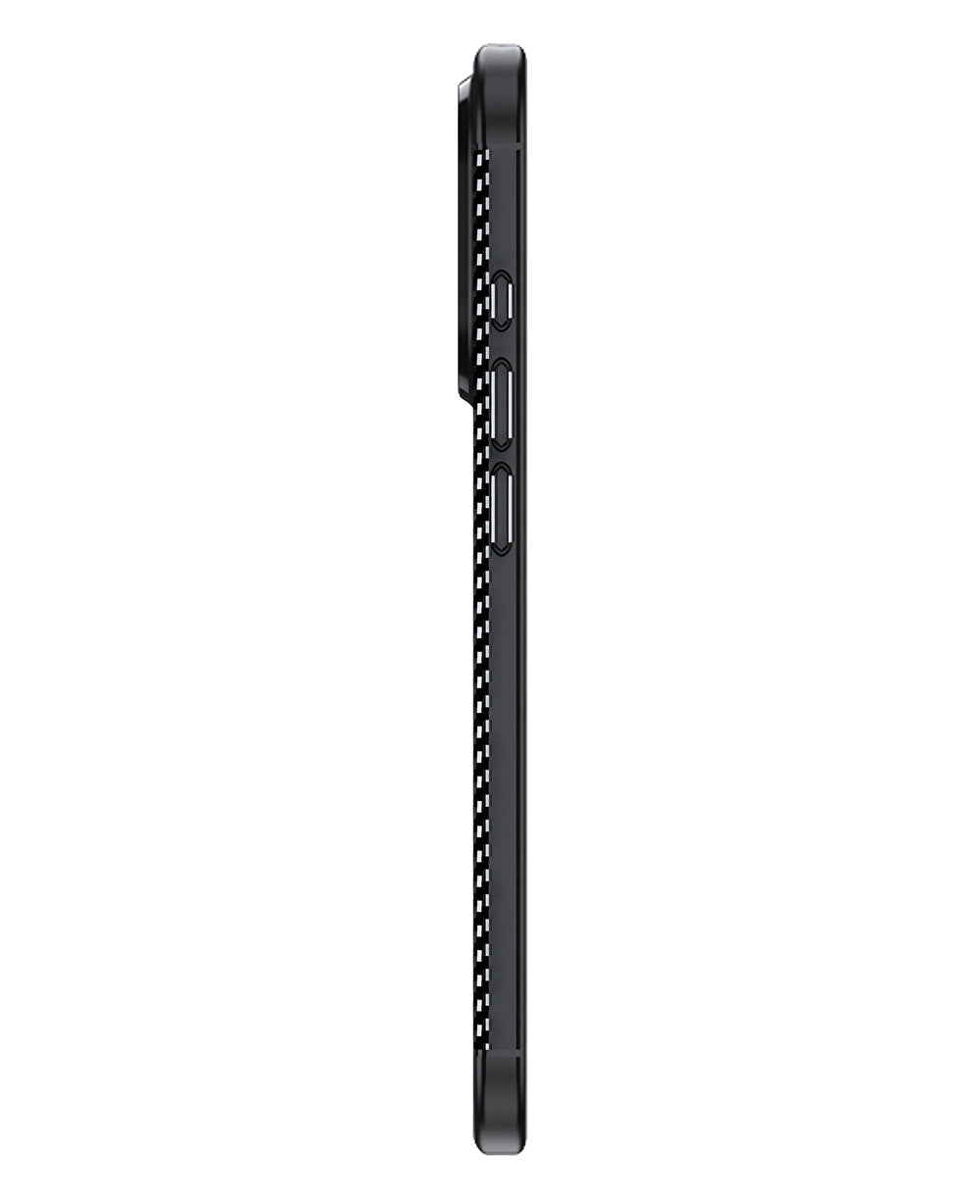 iPhone 16 Pro Max Uyumlu Karbon Silikon Kılıf - Siyah - Strapg