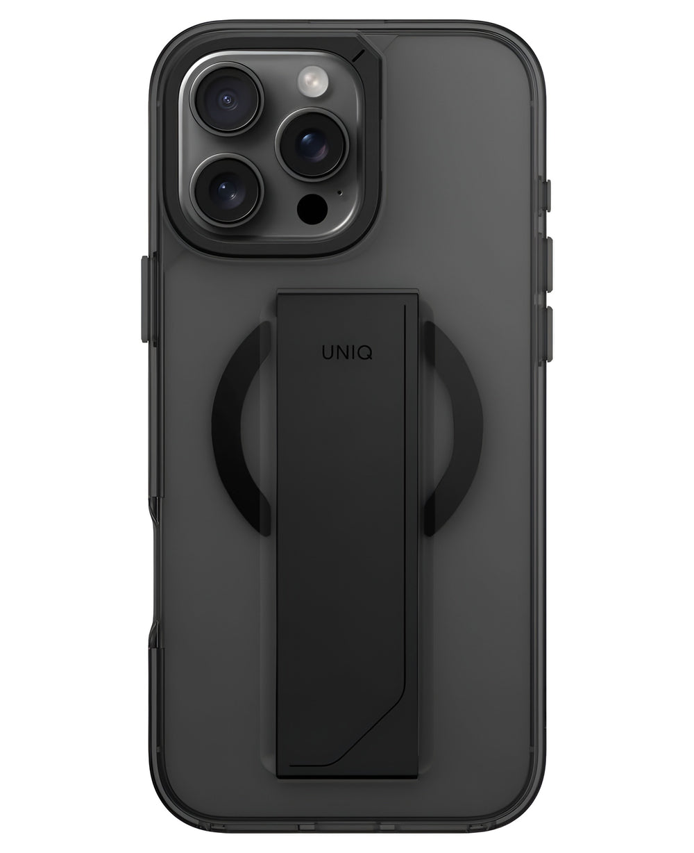 iPhone 16 Pro Max Uyumlu Uniq Heldro Max Magsafe Standlı Kılıf - Siyah - Strapg