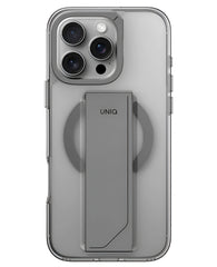 iPhone 16 Pro Uyumlu Uniq Heldro Max Magsafe Standlı Kılıf - Gri - Strapg