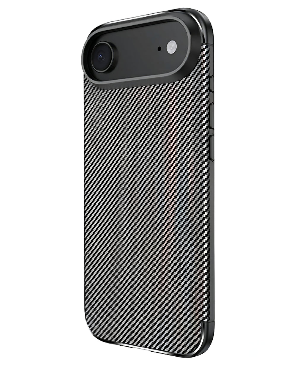iPhone 17 Air Uyumlu Karbon Silikon Kılıf - Siyah - Strapg