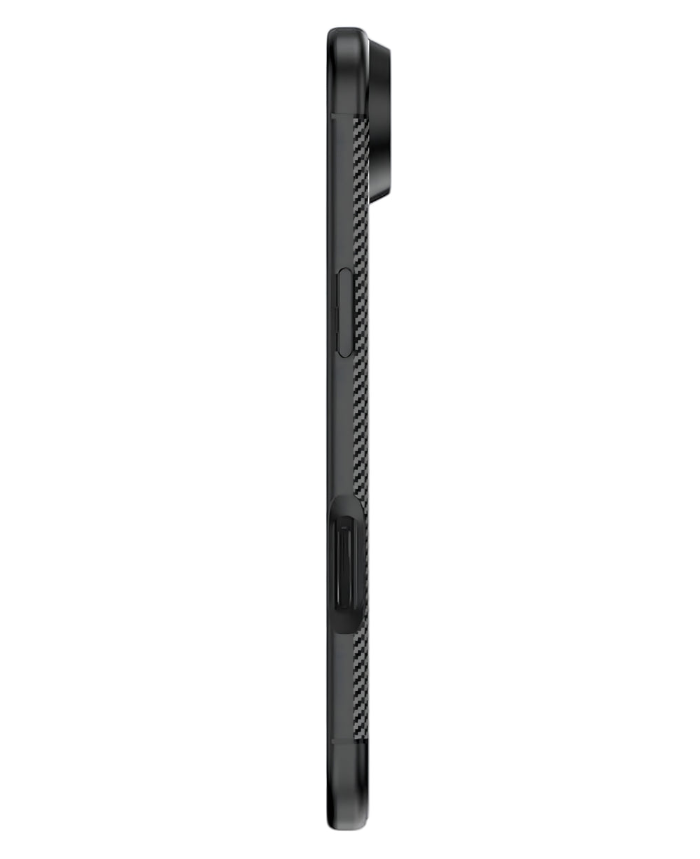 iPhone 17 Air Uyumlu Karbon Silikon Kılıf - Siyah - Strapg