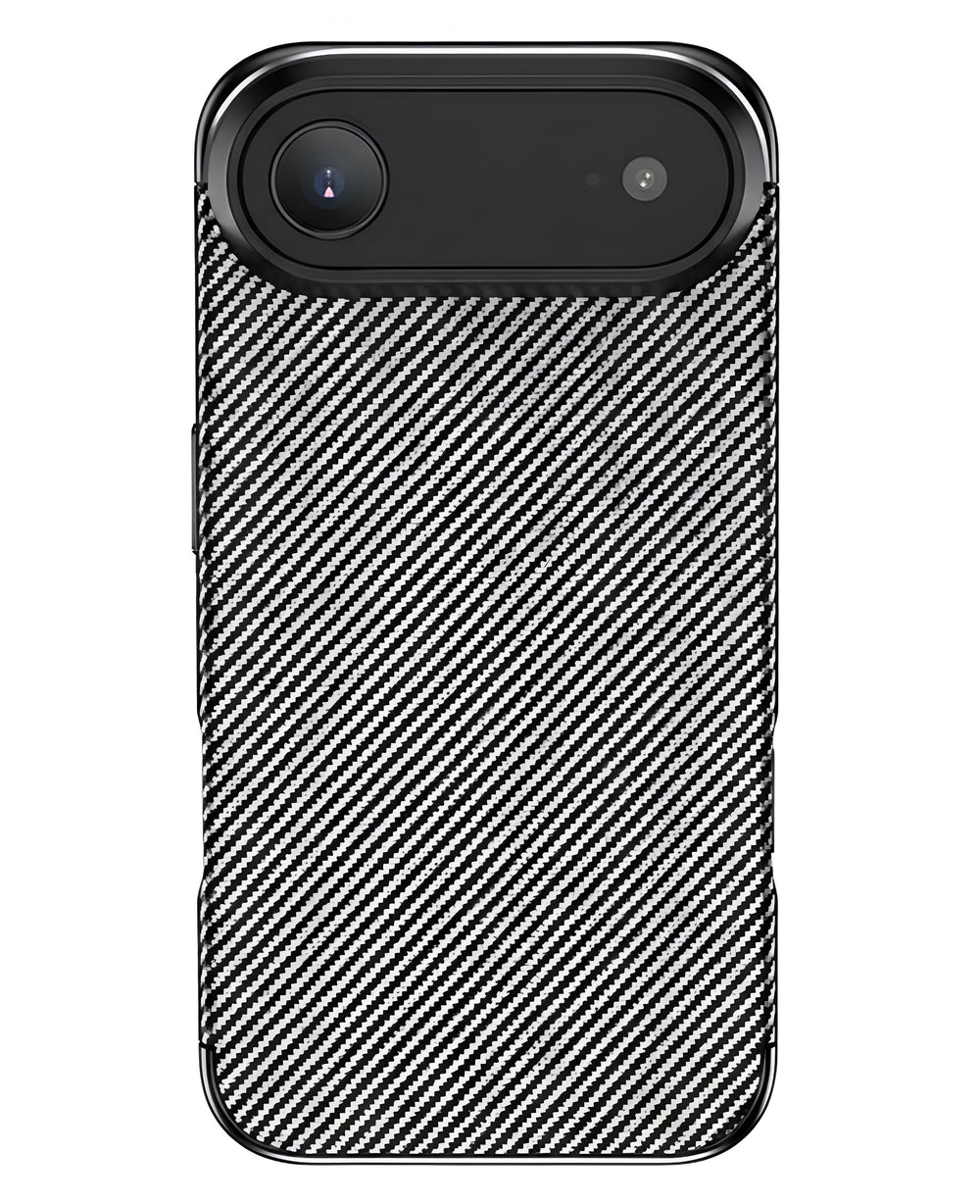 iPhone 17 Air Uyumlu Karbon Silikon Kılıf - Siyah - Strapg