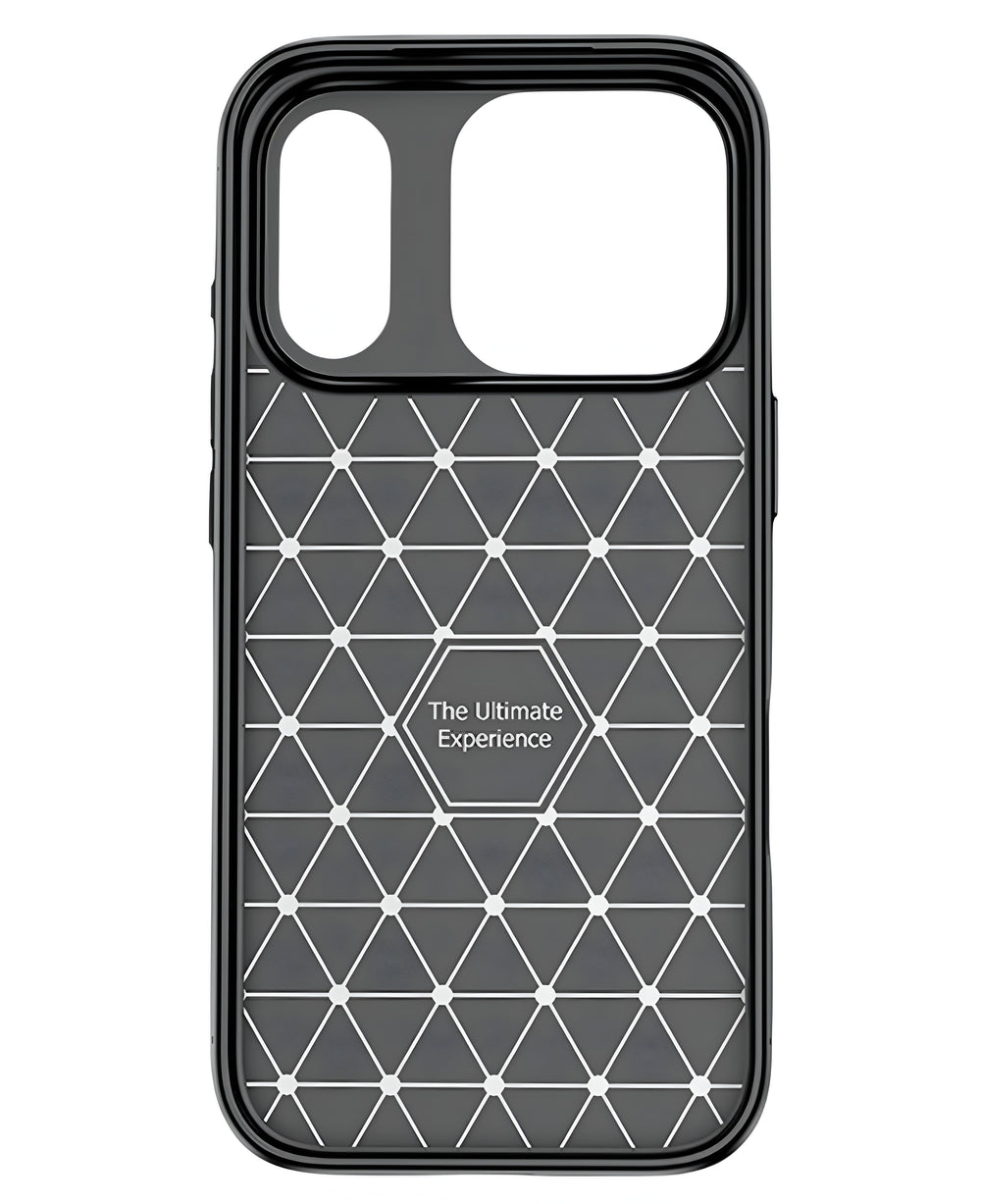 iPhone 17 Pro Max Uyumlu Karbon Silikon Kılıf - Siyah - Strapg