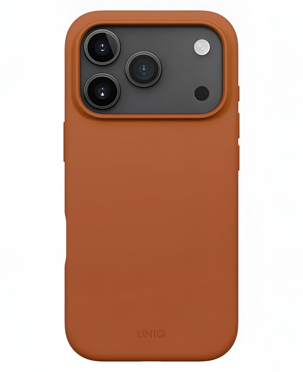 iPhone 17 Pro Max Uyumlu Uniq Lino Hybrid Magsafe Silikon Kılıf - Turuncu - Strapg
