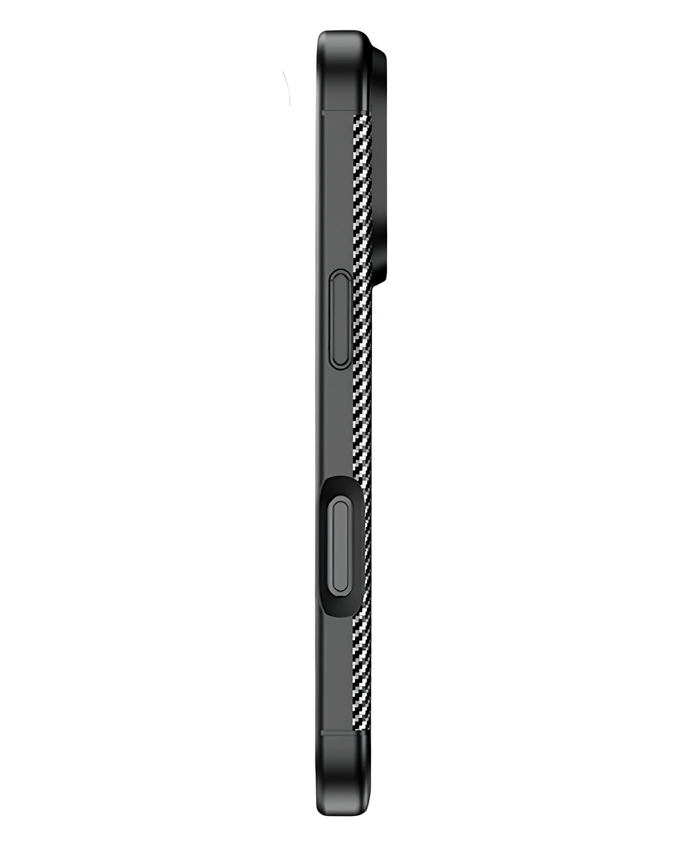 iPhone 17 Pro Uyumlu Karbon Silikon Kılıf - Siyah - Strapg