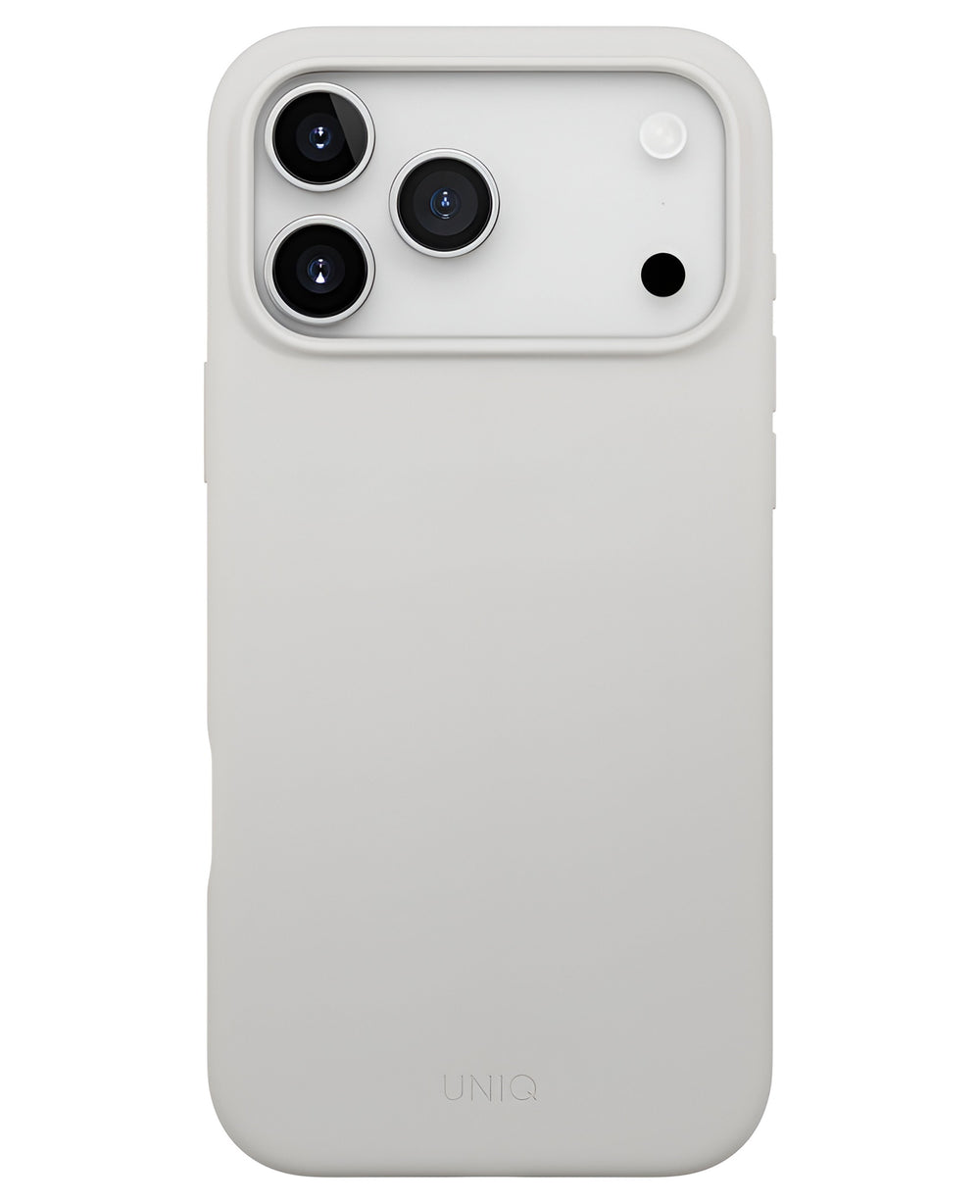 iPhone 17 Pro Uyumlu Uniq Lino Hybrid Magsafe Silikon Kılıf - Gri - Strapg