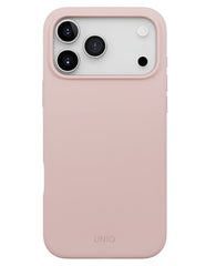 iPhone 17 Pro Uyumlu Uniq Lino Hybrid Magsafe Silikon Kılıf - Pembe - Strapg