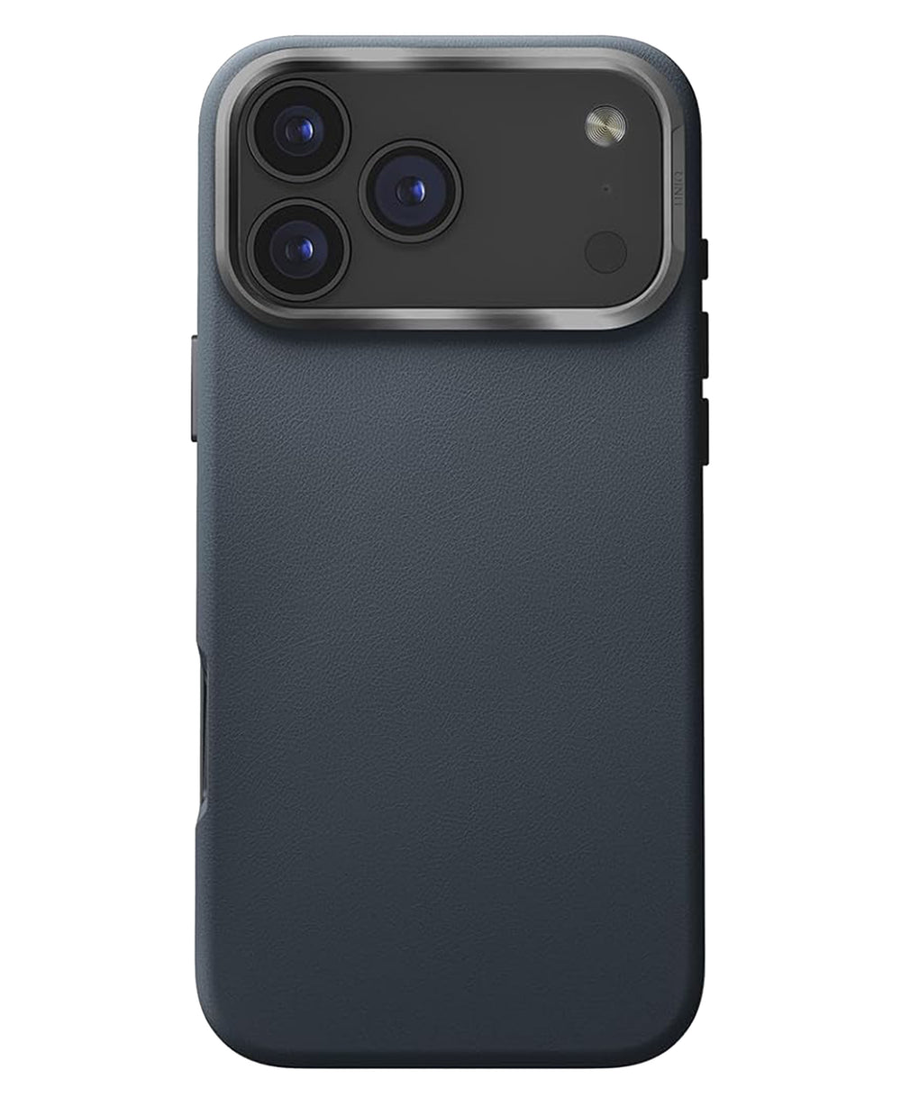 iPhone 17 Pro Uyumlu Uniq Lyden Magsafe Deri Kılıf - Antrasit Mavi - Strapg