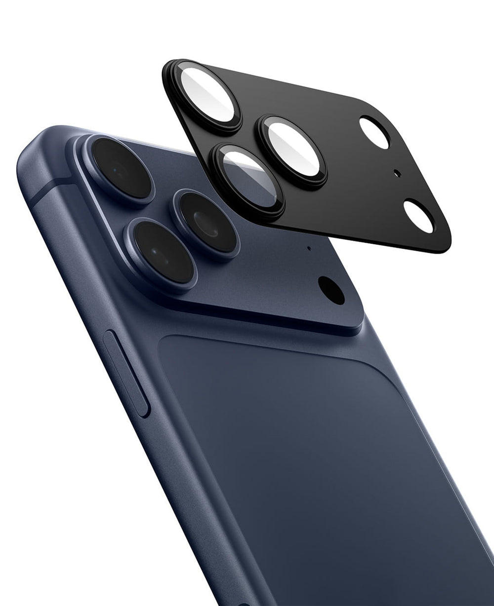 iPhone 17 Serisi Uyumlu Metal Kamera Lens Koruyucu - Siyah - Strapg