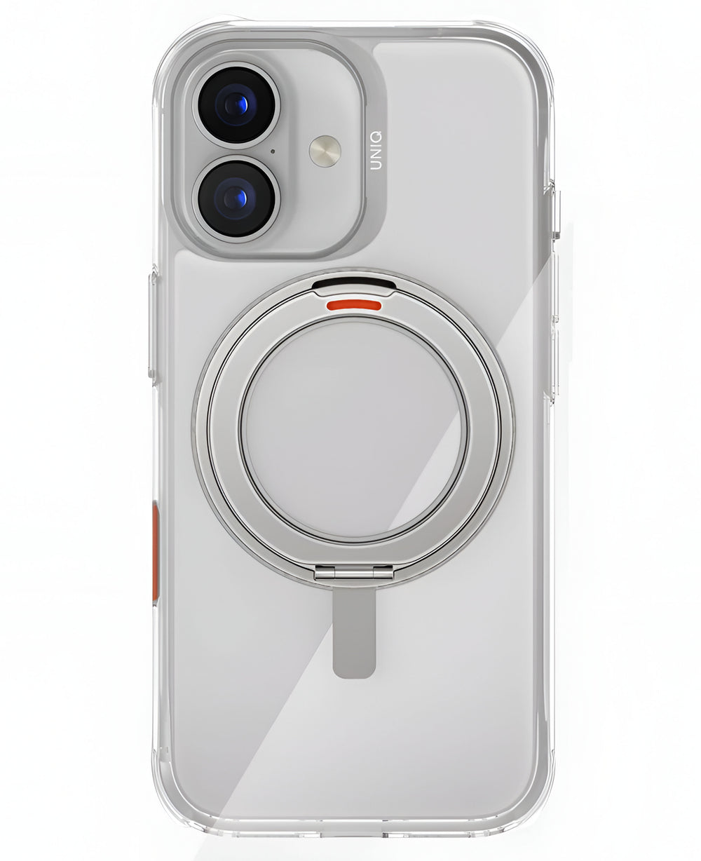 iPhone 17 Uyumlu Uniq Swivix Rotating Kickstand Kılıf - Şeffaf - Strapg