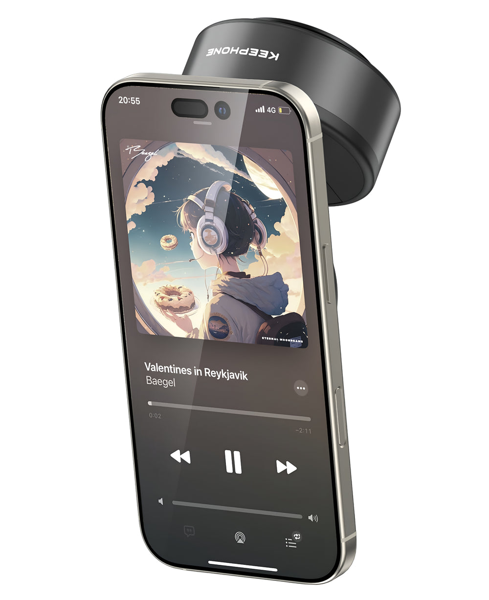 Keephone CR107 Vantuzlu 360 Dönebilir Taşınabilir Kablosuz Şarj Destekli Magsafe Araç Telefon Tutucu - Strapg