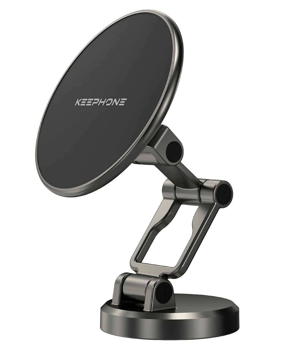 Keephone MagHold CR106 Yapışkanlı 360 Derece Ayarlanabilir Manyetik Magsafe Araç Telefon Tutucu - Siyah - Strapg