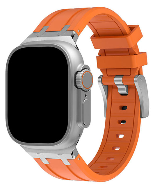 Apple Watch Uyumlu Metal Tokalı Silikon Copper Loop Kordon