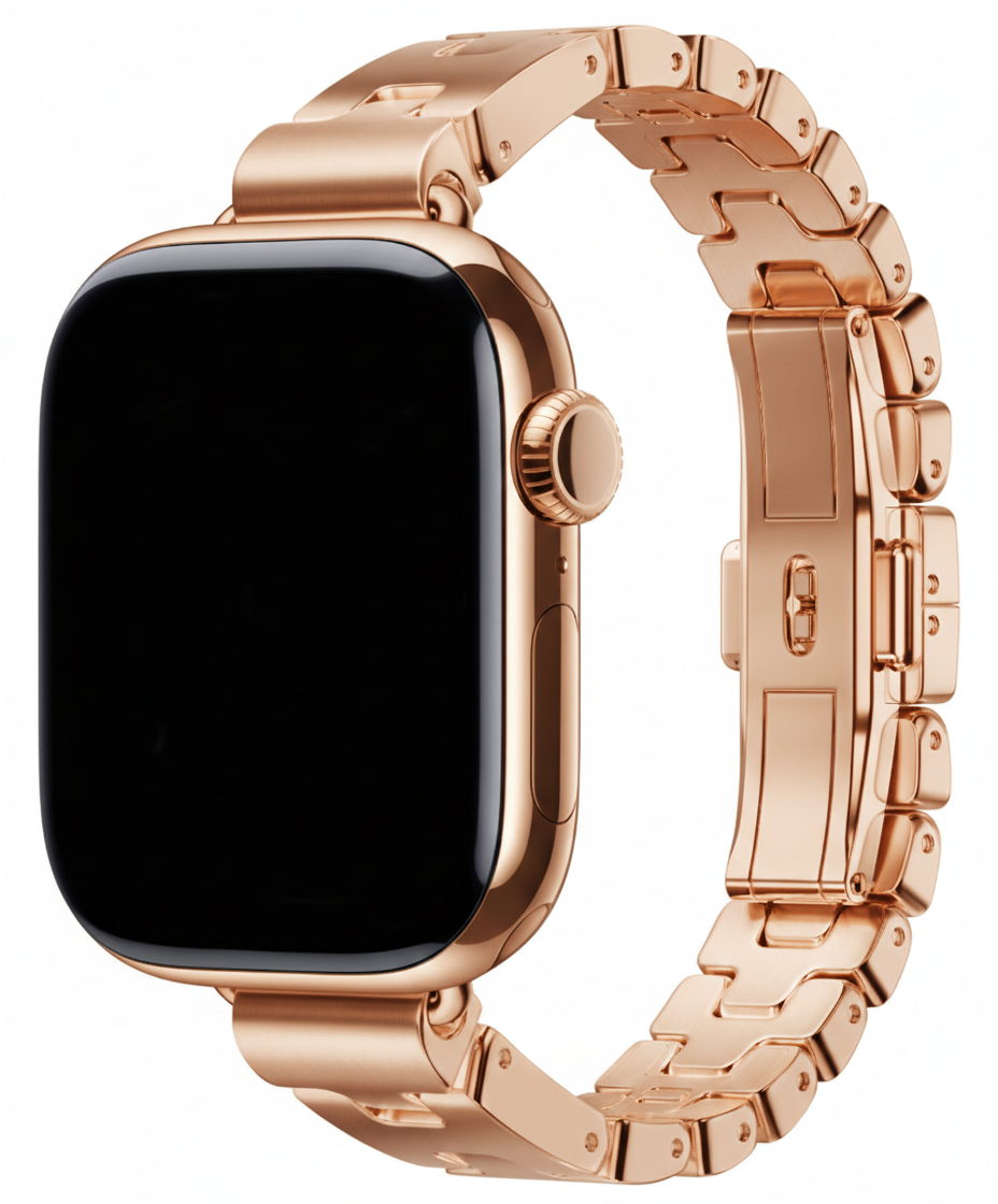 Metal Paslanmaz Çelik Slim Jolin Loop Kordon - Rose Gold - Strapg