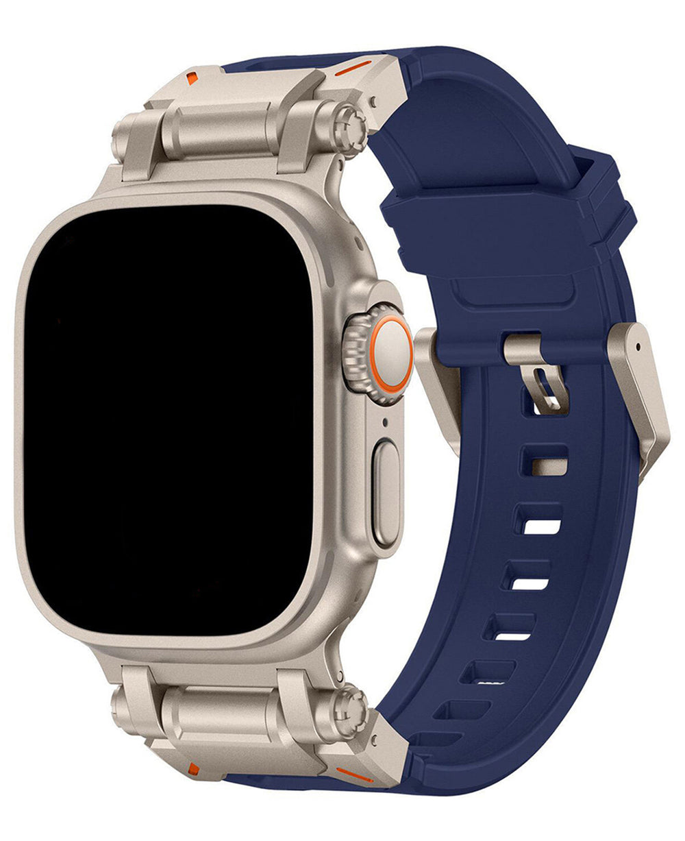 Metal Tokalı Silikon Rugged Loop Kordon - Starlight Lacivert - Strapg