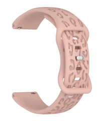 Samsung Galaxy Watch 4 5 6 7 Fe 40 44 Classic 42 43 46 47 mm Uyumlu 20mm Uyumlu Leopar Desenli Silikon Phantor Kordon